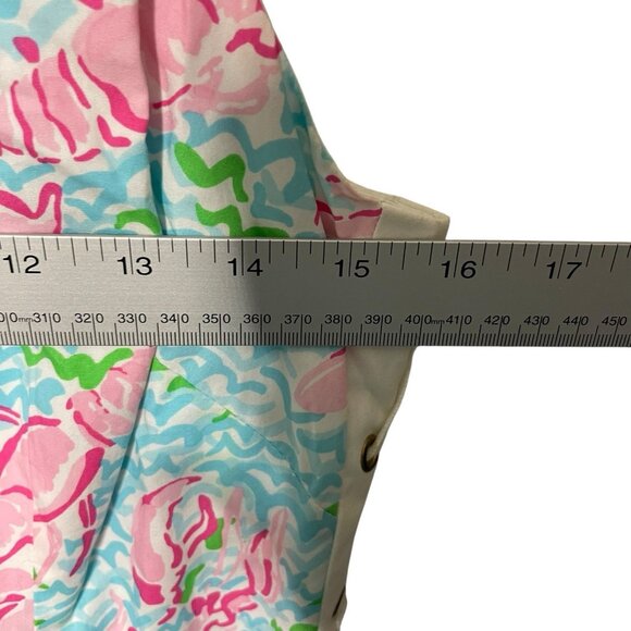 Lilly Pulitzer Delia Dress Women’s 6 Lobstah Roll Lace Up Lobster Print Mini - Picture 4 of 8